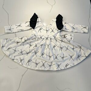 NWT Monica + Andy Double ruffle let’s dance dress skeleton funny bones size 2T